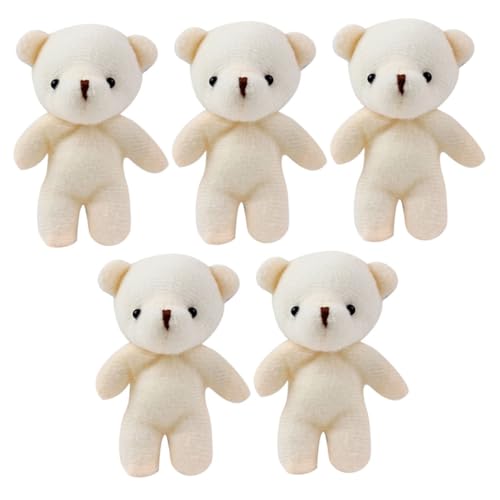 Milisten 5 Stück Teiliges Kleine Plüschbären Anhänger Niedliche Kuscheltier Schlüsselanhänger Weiche Dekorative Bag Pendant Cartoon Bär Design DIY Accessoire für Taschen und von Milisten
