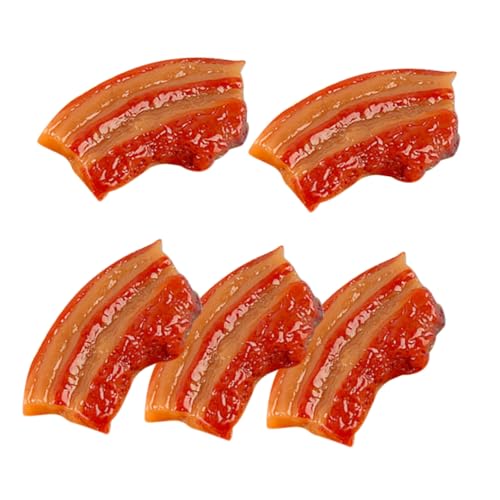 Milisten 5 Stück Teiliges Künstliches Schweinebauch Modell Küchen Dekor Realistische Fleischattrappe Lebensnahes Streaky Meat Ornament Wiederverwendbar für Zuhause Restaurant Fotografie von Milisten