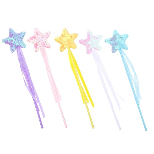Milisten 5 Stück Teiliges Mädchen Feenstab mit Stern Design Cosplay Party Requisiten für Farbenfrohe und Bezaubernde Zauberstäbe für Mädels Sicheres und Kinderfreundliches Material für Milisten 5 Stück Teiliges Mädchen Feenstab mit Stern Design Cosplay Party Requisiten für Farbenfrohe und Bezaubernde Zauberstäbe für Mädels Sicheres und Kinderfreundliches Material für von Milisten