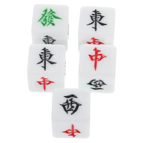 Milisten 5 Stück Teiliges Mahjong Würfel Windrichtungswürfel Tragbar Party Würfelspiel Zubehör Für Brettspiele Treffen Zuhause Bar von Milisten