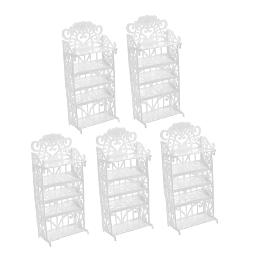 Milisten 5 Stück Teiliges Mini-schuhregal für Puppen Hohlraum-Design Miniatur Puppenhausmöbel Organizer für Puppenschuhe Geeignet für High Heels Stiefel und Sandalen Spielset-zubehör für von Milisten