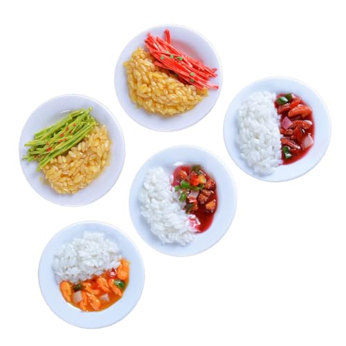 Milisten 5 Stück Teiliges PVC Lebensmittelmodell Realistisches Chinesisches Reis Deko für Spielküche und Restaurant für Foto Requisiten und Pädagogische Zwecke Milisten 5 Stück Teiliges PVC Lebensmittelmodell Realistisches Chinesisches Reis Deko für Spielküche und Restaurant für Foto Requisiten und Pädagogische Zwecke von Milisten