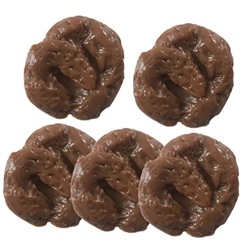 Milisten 5 Stück Teiliges Realistische Fake Cow Poo Spielzeuge aus Weichem TPR Material Witzige Party Streich Requisiten für Halloween Aprilscherz und Lustige Pranks Langlebig und Sicher von Milisten