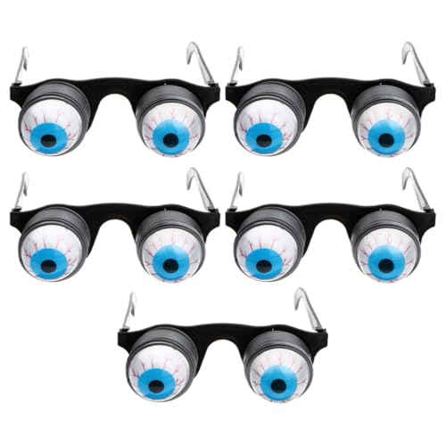 Milisten 5 Stück Teiliges Spring Eyeball Partybrillen Lustige Halloween Accessoires für Cosplay Tanz Events und Bühnenaufführungen für Unvergessliche Fotos von Milisten