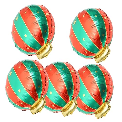 Milisten 5 Stück Teiliges Weihnachtsfolie Ballon Langlebige Aufblasbare Aluminiumfolie Festlichem Design Glänzende Partydekoration für Weihnachten Zubehör für Weihnachtsfeiern und Milisten 5 Stück Teiliges Weihnachtsfolie Ballon Langlebige Aufblasbare Aluminiumfolie Festlichem Design Glänzende Partydekoration für Weihnachten Zubehör für Weihnachtsfeiern und von Milisten
