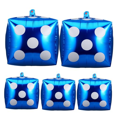 Milisten Würfel Luftballons 5 Stück Aluminium Folienballons Für Themenpartys Spielabende Geburtstagsdekoration 24 Zoll Blau Aufblasbare Partydekoration Fotohintergrund Und Wanddekoration Milisten Würfel Luftballons 5 Stück Aluminium Folienballons Für Themenpartys Spielabende Geburtstagsdekoration 24 Zoll Blau Aufblasbare Partydekoration Fotohintergrund Und Wanddekoration von Milisten