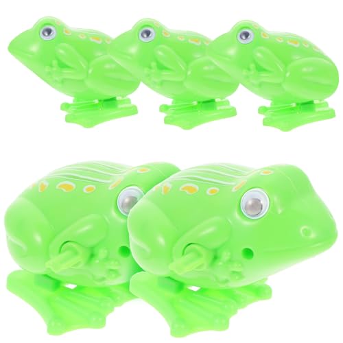 Milisten 5 Stück Uhrwerk-Frosch- Frosch Wind Tierspielzeug Mini Party kinderspielzeug Frösche Cartoon Frösche Plastik Green von Milisten