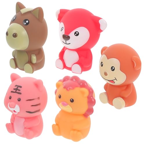 Milisten 5 Stück tierische Fingerpuppe Fingerpuppen Tierhand-Fingerpuppe Eltern-Kind- Tierpuppen Fingerspielzeug Tiere Fingerpuppe Kinderspielzeug PVC von Milisten