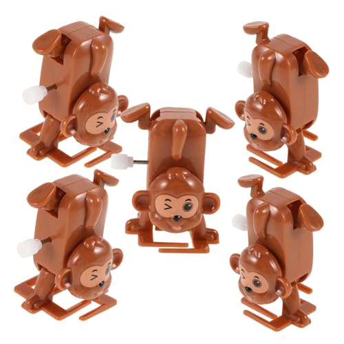 Milisten 5 Stücke Handstand Kleine Tier Tiny Wind Up Windup Party Favors Uhrwerk Kunststoff Hellbraun von Milisten