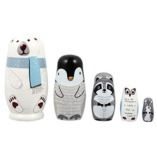 Milisten 5 Stücke Holz Matroschka Eisbär Figur Matryoshka Matrjoschka Russische Puppen Spielzeug Dekofigur Weihnachten Tischdeko Holzfiguren Tortenfigur für Baby Kinder Geschenke Milisten 5 Stücke Holz Matroschka Eisbär Figur Matryoshka Matrjoschka Russische Puppen Spielzeug Dekofigur Weihnachten Tischdeko Holzfiguren Tortenfigur für Baby Kinder Geschenke von Milisten