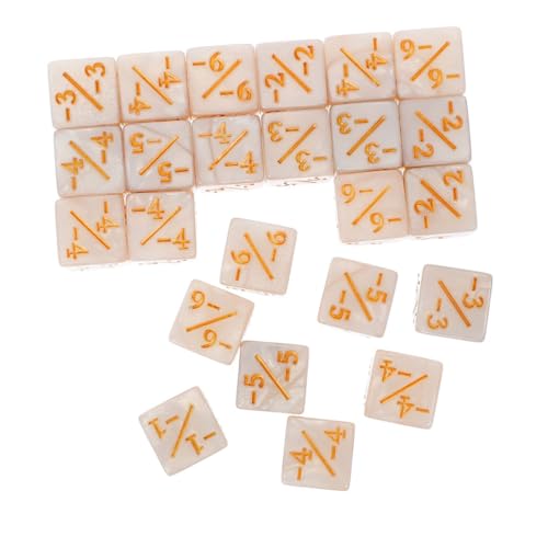 Milisten 50 Stück Arith metis Che Würfel Zubehör für Brettspiele Partyspiel-Würfelsammlung Würfel für Brettspiele Mathe-Tools für den Unterricht Mathe-Übungsmaterial für Acryl Weiß von Milisten