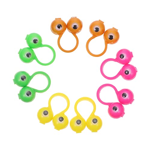 Milisten 50 Stück Augenring Fingerpuppe Augen Auge Fingerpuppen Fingeraugenpuppe Augen Fingerpuppen Lustige Fingerpuppen Fingerspielzeug für Plastik von Milisten