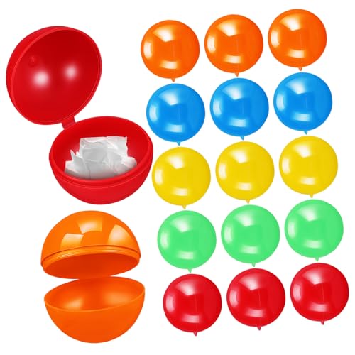 Milisten 50 Stück Befüllbare Hohlkugeln aus Robustem Kunststoff Bunte Loskugeln für Tombola Partys und Familienfeiern Leicht Vielseitig Einsetzbar für Große Veranstaltungen und von Milisten