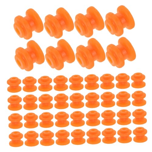 Milisten 50 Stück EIN-Slot-Riemenscheibenmodell Getriebemotoren Mini-Bootsmotor Gang Spielzeugauto Motor Zahnradmodell Zubehör Machen Schneckengetriebe aus Kunststoff Rolle Plastik Orange von Milisten