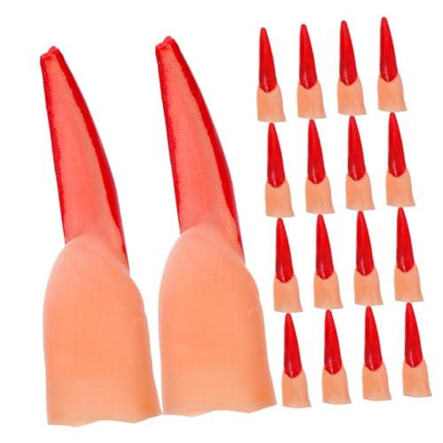 Milisten 50 Stück Halloween Fake Finger mit Realistischen Langen Nägeln Langlebige Kunststoff-fingerspitzen für Party-streiche Cosplay-zubehör Trick Maskerade-Requisiten Milisten 50 Stück Halloween Fake Finger mit Realistischen Langen Nägeln Langlebige Kunststoff-fingerspitzen für Party-streiche Cosplay-zubehör Trick Maskerade-Requisiten von Milisten