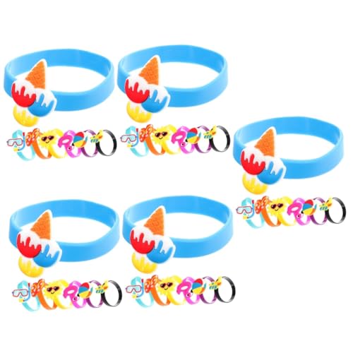 Milisten 50 Stück Hawaiianisches Armband armbänder für kinder geschenke für kinder Kinderarmbänder Luau-Armbänder Spielzeuge Spielzeug für Kleinkinder Sportarmbänder Cartoon-Armbänder PVC von Milisten