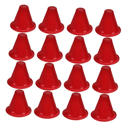 Milisten 50 Stück Hindernisbecher -Requisiten Brutplatte Fußballkegel für das Training Mini-Kunststoff orange Agility-Trainingskegel Basketballkegel zum Training PE- Plastik rot von Milisten