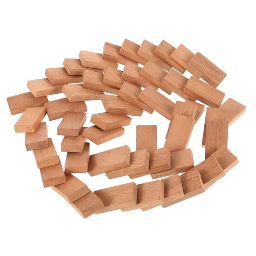 Milisten 50 Stück Holz Domino Spielsteine Leichte Leere Dominosteine für Brettspiele für Familienfeiern und Gesellige Anlässe Fördert Logisches und Spaß für Altersgruppen von Milisten