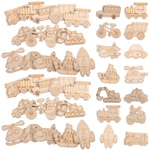 Milisten 50 Stück Holzfahrzeug Bastelset Unfertige Holzschnittmuster für Kreative DIY Projekte Vielfältige Fahrzeugformen zum Bemalen und Dekorieren für Bastelenthusiasten Milisten 50 Stück Holzfahrzeug Bastelset Unfertige Holzschnittmuster für Kreative DIY Projekte Vielfältige Fahrzeugformen zum Bemalen und Dekorieren für Bastelenthusiasten von Milisten