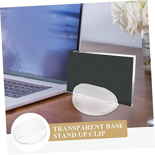 Milisten 50 Stück Kartenhalter Transparent mit Stabilem Kunststoffsockel Kartendicke Business Card Display Organizer für Büro Spielkarten und Visitenkarten Vielseitig Einsetzbar von Milisten