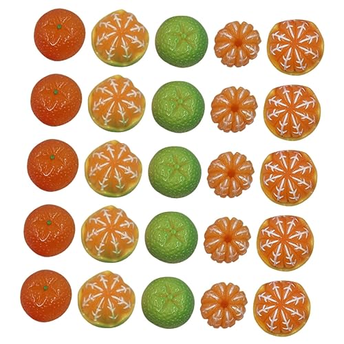 Milisten 50 Stück Künstliche Orangen Accessoires Obst Anhänger Schmuckherstellung Obst Charms Orangen Charms Kunstfrucht Realistisches Für Den Tisch Künstliche Orangen von Milisten