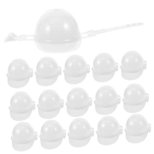 Milisten 50 Stück Mini -Helm -Helm Kleid Winzig Mini-Hut Mit Verzierung Partyhut Kappe Spielzeuggeburtstagshüte BAU Von Schutzhelmen Puppe Miniatur-bauhut Kuchen Deko Plastik Weiß von Milisten