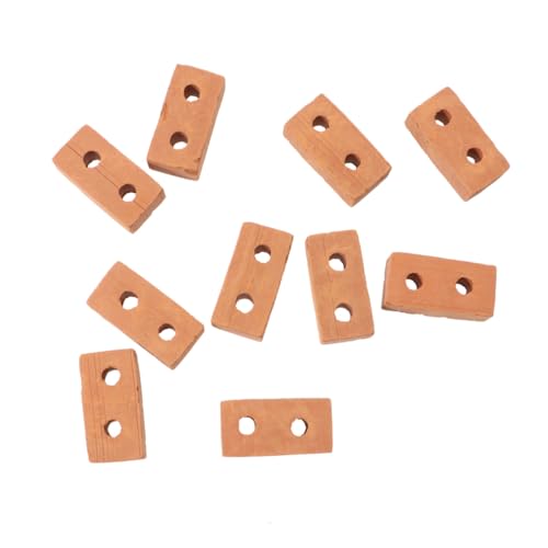 Milisten 50 Stück Mini Rote Ziegelsteine Simulierte Modellbausteine für DIY Sandtisch Haus Landschaft Gartendekor Zubehör für Erwachsene von Milisten