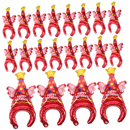 Milisten 50 Stück Partyhut Kopfschmuck Haarschmuck für Geburtstagsparty aufblasbares süßes Stirnband luftballons Ballonstirnbänder für geburtstag kopfschmuck rot Milisten 50 Stück Partyhut Kopfschmuck Haarschmuck für Geburtstagsparty aufblasbares süßes Stirnband luftballons Ballonstirnbänder für geburtstag kopfschmuck rot von Milisten