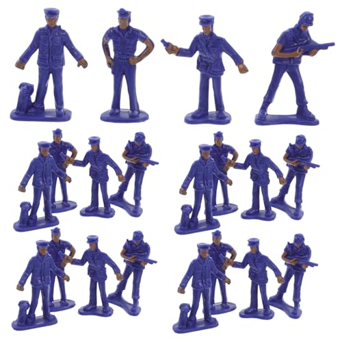 Milisten 50 Stück Polizeimodell Landschaft Mini -Figur Dekoration Aktion Miniatur Schmuck Mikro Ornament Polizist-Spielzeugfigur Tischplatte Simulations- -Requisite männlich pp Blau von Milisten