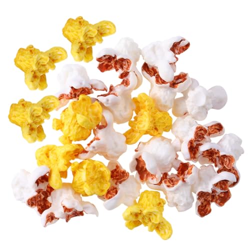 Milisten 50 Stück Popcorn Charms aus Resin Leichte DIY Dekoration Bunte Haus Accessoires Ungiftig und Geruchlos für Bastelprojekte und Kreative Schmuckverzierung von Milisten