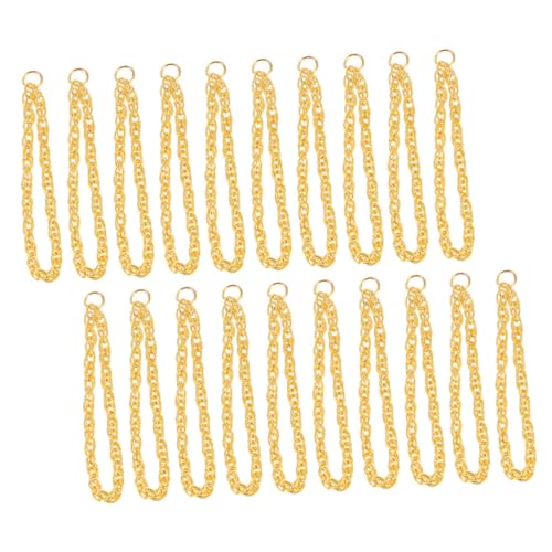 Milisten 50 Stück Puppe Verkleiden Sich Halskette Puppenschmuck Puppenzubehör Mini-babypuppen Miniatur Und Halskette Gold Zubehör Für Babypuppen Minikette Legierung Golden von Milisten