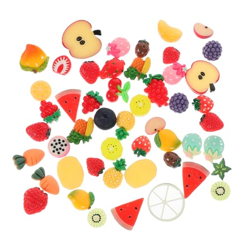 Milisten 50 Stück Puppenhaus-simulationsfrucht Künstliche Minifrüchte Mini-Obst-Requisite Kleine Früchte-Requisite Miniaturfrucht Mini-Layout-szenendekor Miniatur-Fake-Obst Harz von Milisten