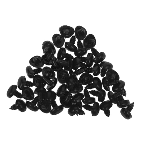 Milisten 50 Stück Puppennasenzubehör Nase Häkeln Handwerk Unser Puppe Sicherheitsnase Babypuppennase Material Plüschpuppennase Karikatur Gehäkelte Tiernase Plastik Black von Milisten