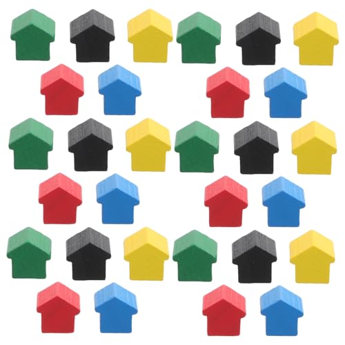 Milisten 50 Stück Spiel-ersatzteile Aus Holz, Hotels Und Häuser, Bunte Brettspiel-ersatzteile, Hotels Und Häuser, Miniatur-stadtgebäude Milisten 50 Stück Spiel-ersatzteile Aus Holz, Hotels Und Häuser, Bunte Brettspiel-ersatzteile, Hotels Und Häuser, Miniatur-stadtgebäude von Milisten