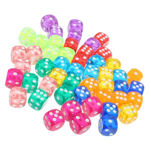 Milisten 50 Stück Teiliges Acryl Würfel Transparente Bunte Spielwürfel mit Abgerundeten Ecken Langlebig und Vielseitig für Brettspiele Party und Tischspiele Standardgröße Milisten 50 Stück Teiliges Acryl Würfel Transparente Bunte Spielwürfel mit Abgerundeten Ecken Langlebig und Vielseitig für Brettspiele Party und Tischspiele Standardgröße von Milisten