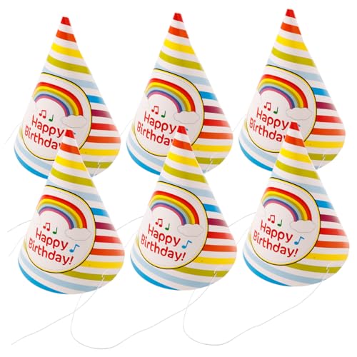 Milisten 50 Stück Teiliges Bunte Geburtstagskegel aus Papier Tragbare Partyhüte für Kindergeburtstag Fröhliche Regenbogen Muster Leichte Geburtstagsmützen für Festliche Feiern und Jubiläen Milisten 50 Stück Teiliges Bunte Geburtstagskegel aus Papier Tragbare Partyhüte für Kindergeburtstag Fröhliche Regenbogen Muster Leichte Geburtstagsmützen für Festliche Feiern und Jubiläen von Milisten