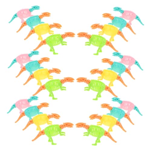 Milisten 50 Stück Teiliges Dinosaurier Skelett DIY für Bunte Montage Dinosaurier Modelle Kreatives Bastelset für Kindergeburtstag Interaktives Lernspielzeug für Jungen und Mädchen von Milisten
