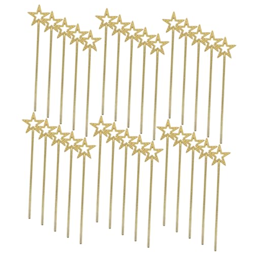 Milisten 50 Stück Teiliges Goldene Zauberstäbe mit Fünf Zacken Stern Leichte Märchenstäbe für Party Halloween Kostüm Cosplay und Bühnenauftritte Milisten 50 Stück Teiliges Goldene Zauberstäbe mit Fünf Zacken Stern Leichte Märchenstäbe für Party Halloween Kostüm Cosplay und Bühnenauftritte von Milisten