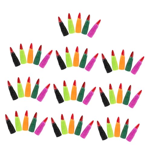 Milisten 50 Stück Teiliges Halloween Hexenfinger Nagel Bunte Lange Fingernägel in Orange Grün Schwarz Leichte Prothesen für Halloween Party Cosplay Kostüm Gruselige Verkleidung Milisten 50 Stück Teiliges Halloween Hexenfinger Nagel Bunte Lange Fingernägel in Orange Grün Schwarz Leichte Prothesen für Halloween Party Cosplay Kostüm Gruselige Verkleidung von Milisten