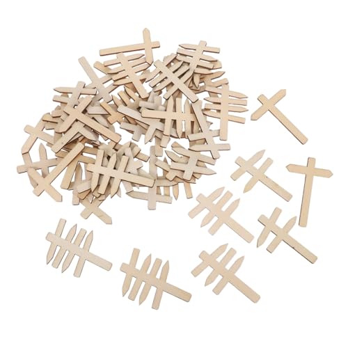 Milisten 50 Stück Teiliges Holz-verkehrsschilder Miniatur Dekorative Schilderplatten für DIY Bemalbare Straßenschilder für Puppenhaus Pädagogische Lernspielzeuge Realistische von Milisten