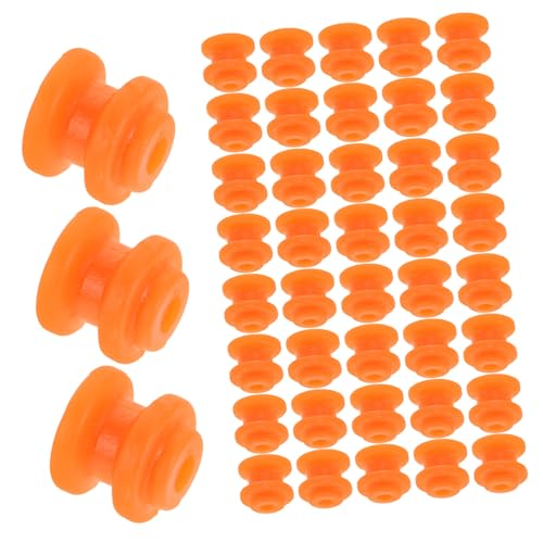 Milisten 50 Stück Teiliges Kunststoff Riemenscheiben DIY Modellbau Präzise Zahnriemenscheiben Orange Kunststoffgetriebe für Lernprojekte und Mechanische Modelle Geeignet für Baukästen von Milisten