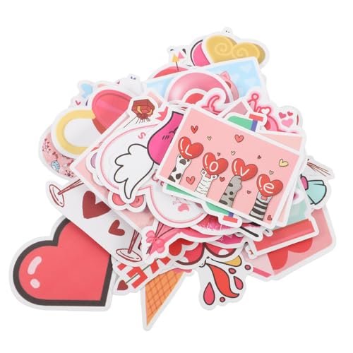 Milisten 50 Stück Valentinstag Aufkleber dekorative Aufkleber Valentinstag-Herz-Aufkleber Herzaufkleber für Aufkleber in Herzform zum Valentinstag wasserdichte PVC-Aufkleber Rosa Milisten 50 Stück Valentinstag Aufkleber dekorative Aufkleber Valentinstag-Herz-Aufkleber Herzaufkleber für Aufkleber in Herzform zum Valentinstag wasserdichte PVC-Aufkleber Rosa von Milisten