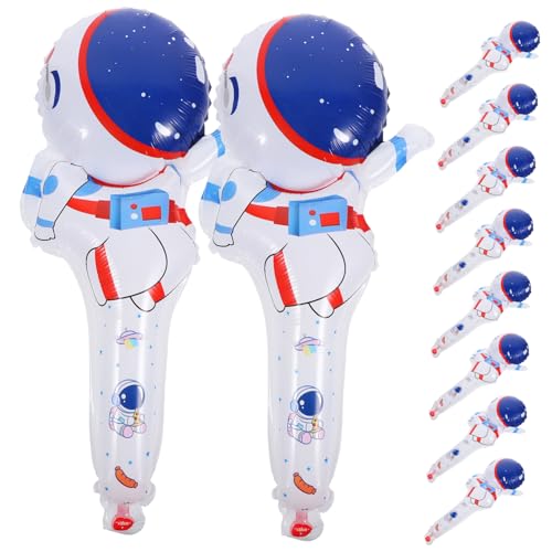 Milisten 50 Stück Zubehör Für Astronautenpartys Cartoon-astronauten Aufblasbare Ballons Dekorativer Partyballon Entzückender Astronautenballon Cartoonballon Aluminiumfolie von Milisten