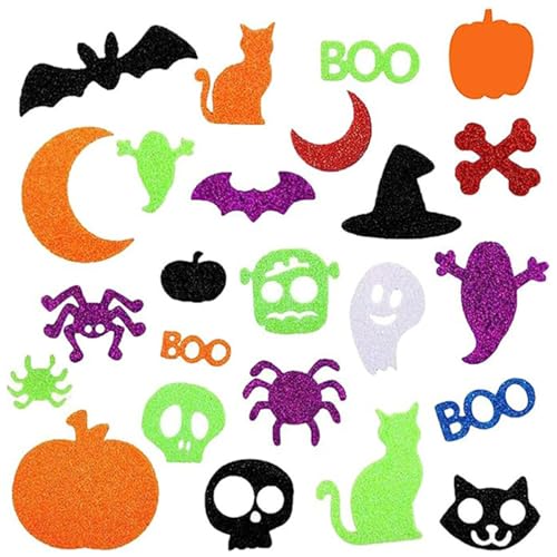 Milisten 500 Stück Selbstklebende Glitzer Schaumstoff Aufkleber für Halloween Bastelbedarf Dekorative Aufkleber für Fenster Wände und Partys Milisten 500 Stück Selbstklebende Glitzer Schaumstoff Aufkleber für Halloween Bastelbedarf Dekorative Aufkleber für Fenster Wände und Partys von Milisten