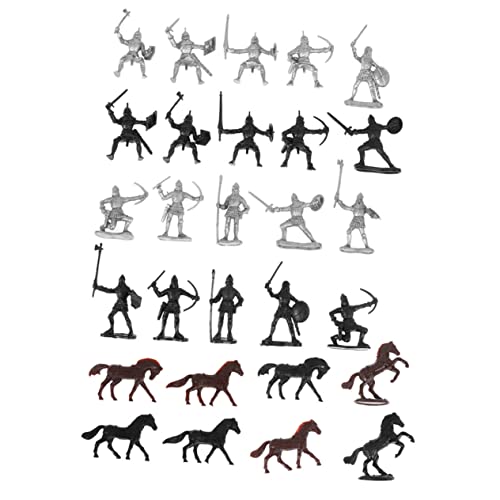 Milisten 56Stücke Teiliges Mittelalterlicher Soldatenfiguren Mini Modellspielzeug für Kreative Ritter und Figuren Hochwertiges Interaktives Fantasie von Milisten
