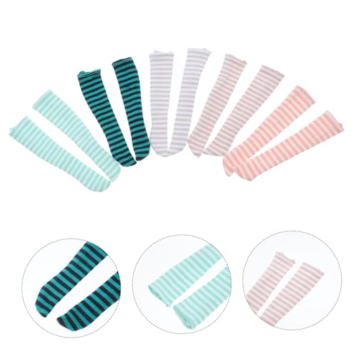 Milisten 5paare Puppensocken Gestreift Für Puppe Lange Socken Kniestrümpfe Schlauchsocken Hohe Socken Für Puppe Milisten 5paare Puppensocken Gestreift Für Puppe Lange Socken Kniestrümpfe Schlauchsocken Hohe Socken Für Puppe von Milisten