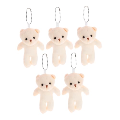 Milisten 5Stücke Bärenanhänger Plüsch Bärenfiguren Für Schlüsselanhänger Oder Handtasche Kawaii Design Exquisite Verarbeitung Für DIY Dekorationen Für von Milisten