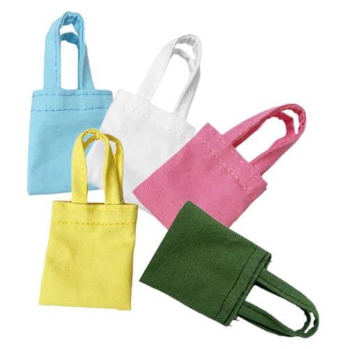 Milisten 5Stücke Handtaschen Dekorative Puppentaschen für Minihäuser Vielseitig Einsetzbar Schlüsselanhänger oder Puppenzubehör für Puppen und Miniaturmodelle von Milisten