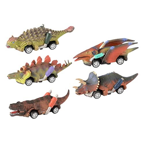 Milisten 5Stücke Kompakte Dinosaurier Spielzeugautos Teiliges Miniaturspielzeug Für Kinderspielzeug Hand Augen Koordination Und Fahrzeugkenntnisse von Milisten