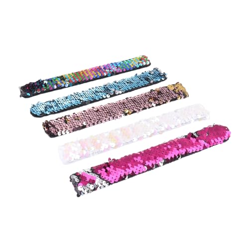 Milisten 5Stücke Meerjungfrau Pailletten Armbänder für Leuchtende Slap Armbänder Party Gastgeschenke Kreatives und Modisches Accessoire Milisten 5Stücke Meerjungfrau Pailletten Armbänder für Leuchtende Slap Armbänder Party Gastgeschenke Kreatives und Modisches Accessoire von Milisten